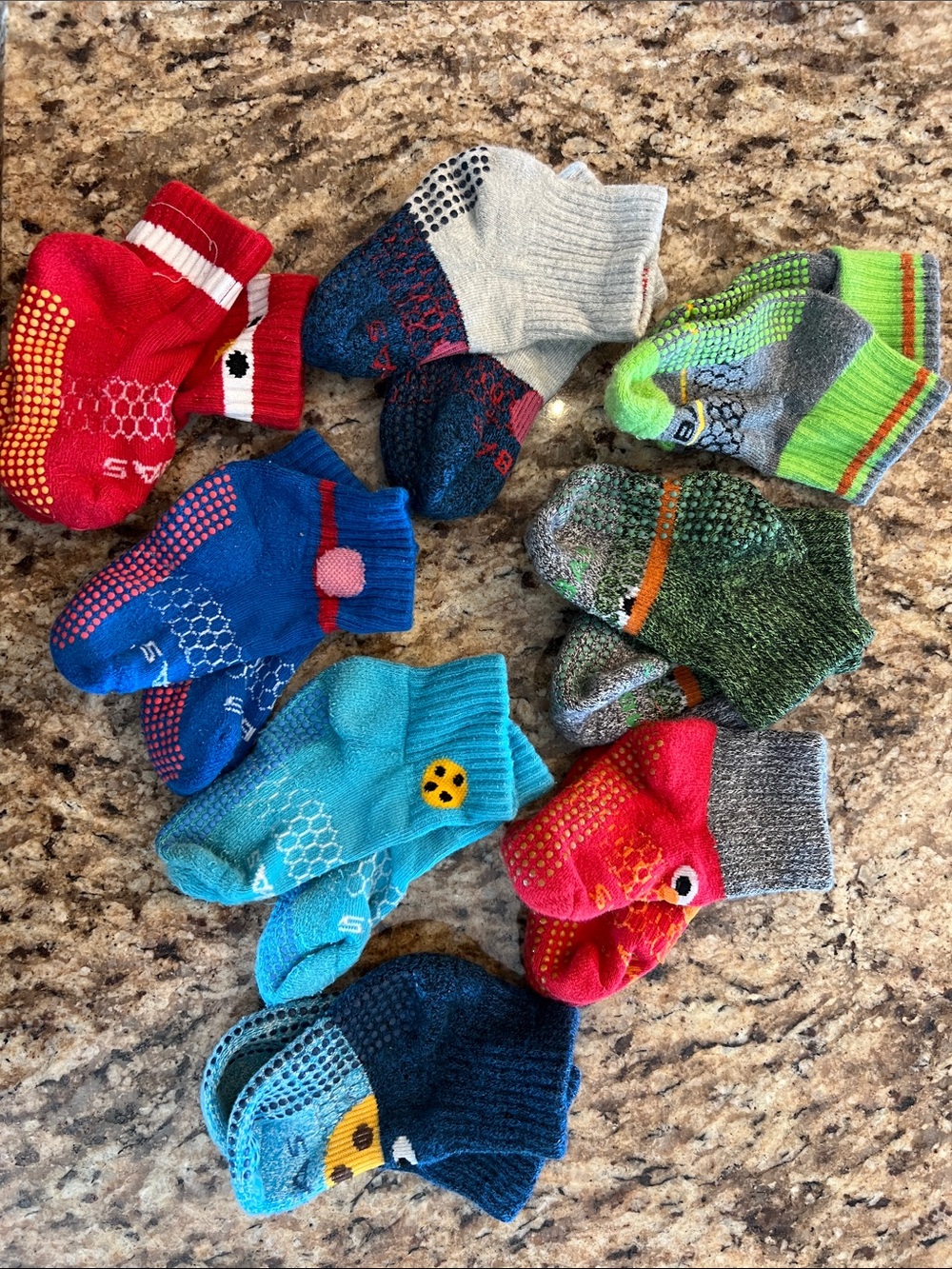 Bombas Kids Non-Slip Grip Socks - Multi Color Pack
